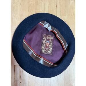 New Vtg Vrai Basque Beret 100% Impermable Laine Wool Navy France 56